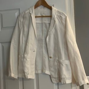 White linen blazer